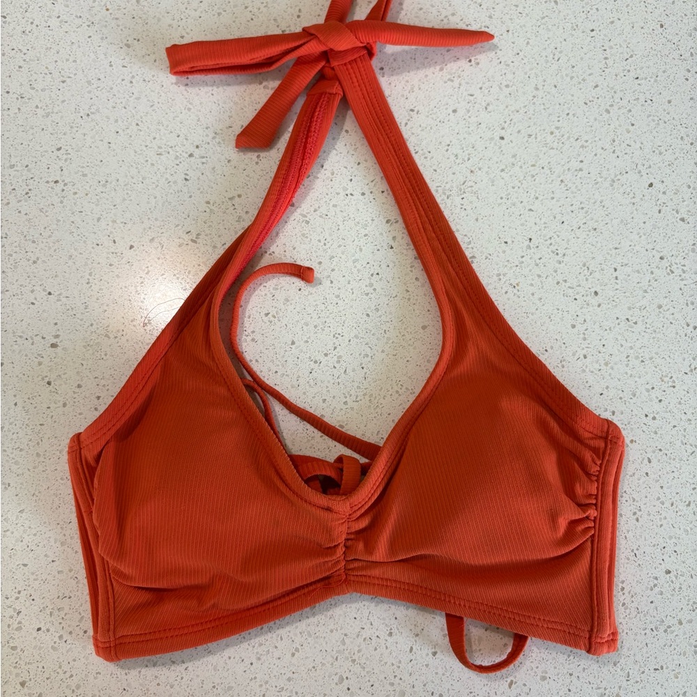 Women's Xhilaration Halter Neck Swim Top - Orange